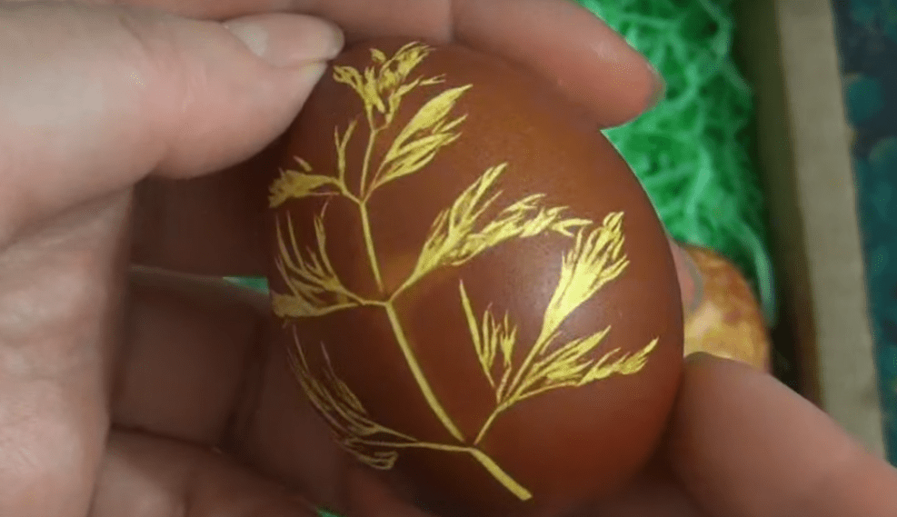 Как покрасить яйца луковой шелухой с рисунком на Пасху 2021 | img 5aa250f8e71e8