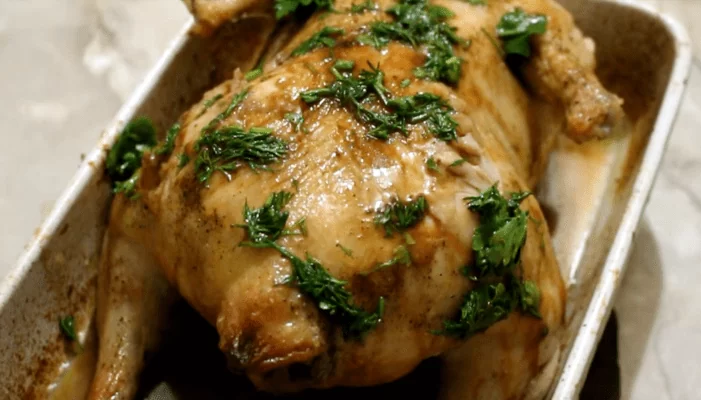 Фаршированная курица в духовке: рецепты приготовления тушки целиком | img 5af86d66ec6b3