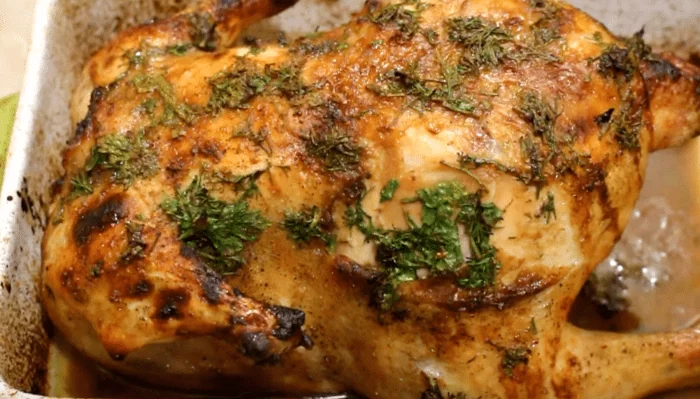 Фаршированная курица в духовке: рецепты приготовления тушки целиком | img 5af86dac7bea4