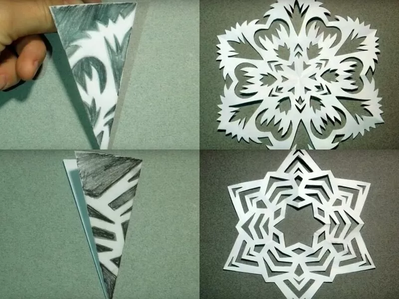 Как сделать снежинку из бумаги а4 легко и красиво (+шаблоны для вырезания) | mhmysy mhgchm e1575558863213