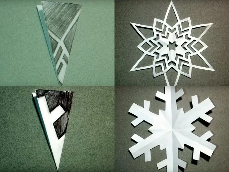Как сделать снежинку из бумаги а4 легко и красиво (+шаблоны для вырезания) | stnsrtn mhm64 e1575559952326