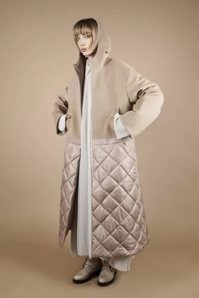 Стёганое демисезонное женское пальто рис 3