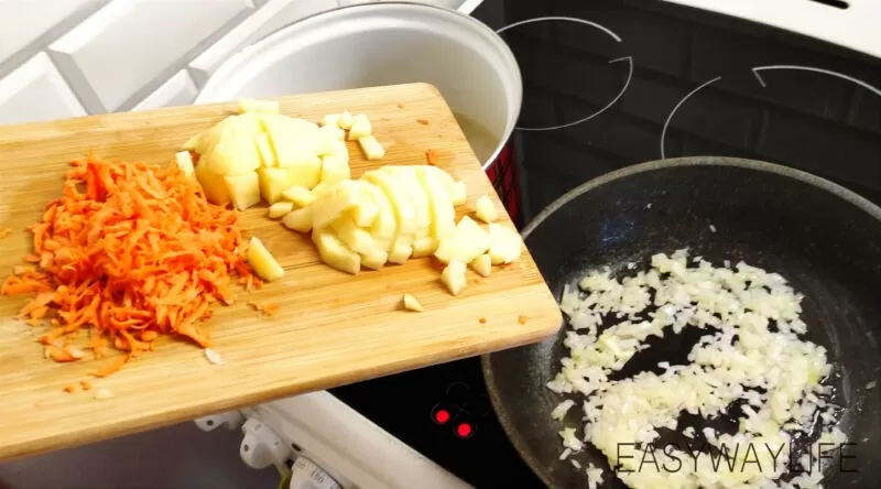 Подготовка мяса и овощей для солянки рис 2